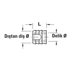 Hafele Tutkallı Plastik Dübel M4x10mm , Beyaz