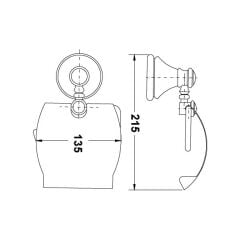 Hafele Tuvalet Kağıtlığı Cali Brass Parlak Pirinç Renk