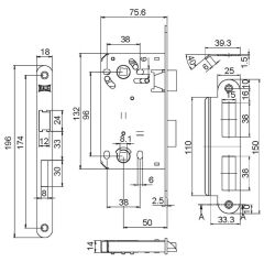 Kale 221 Sessiz Kilit WC Siyah