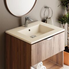 Hafele Banyo Lavabosu Tierra 60 615x475mm Parlak Beyaz Renk