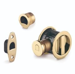 Kayar Kapı Kilit Seti WC Tipi Pirinç Parlak