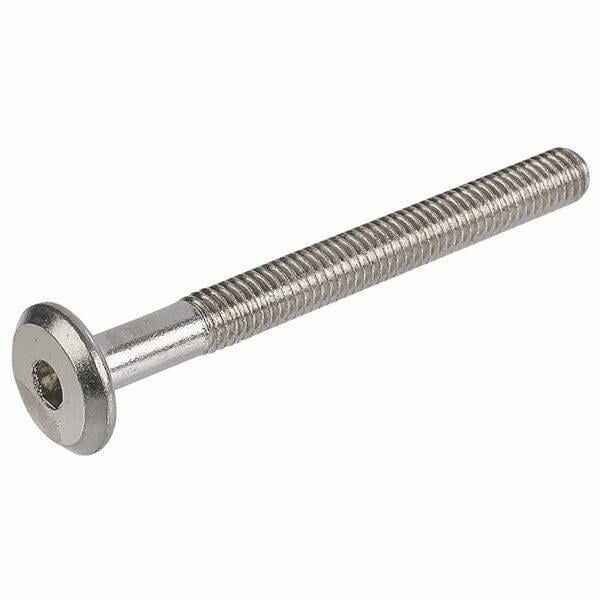 Hafele Yassı Başlı Vida M6x35mm, Nikel Kaplama (100 Adet)