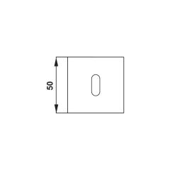 Hafele Kare Wc Kapı Kolu Rozeti 50mm, Antik Bronz Renk
