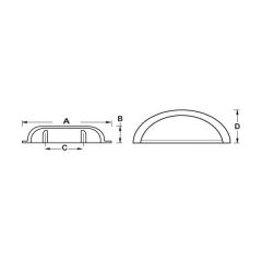 Hafele Kabuk Çekmece Kulpu Gain Mk 64mm Parlak Altın