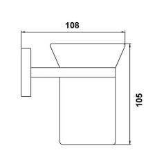 Hafele Diş Fırçalık Melantha Yüzeye Monte Mat Siyah Renk