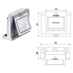 Hafele Sdg 05 Güvenlik Mandalı P.Ç.Mat 57X70Mm