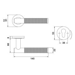 Hafele VERONA II Kol seti (barelli) a.bronz