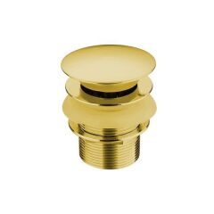 Hafele Pop Up Bas Aç Körüklü Lavabo Sifonu Parlak Altın