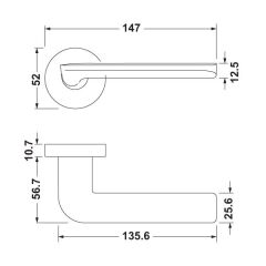 Hafele Kapı Kolu Seti Polly II Barelli Bronz