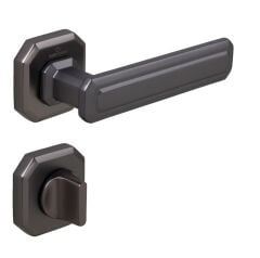 KING Kapı Kolu Seti WC Antrasit Satine