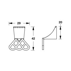 Hafele Düğme Kulp Rampart Jr. Antik Bronz