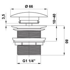 Hafele Pop Up Bas Aç Körüklü Lavabo Sifonu Parlak Krom
