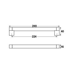Hafele Mobilya Kulpu July 224mm Mat Siyah