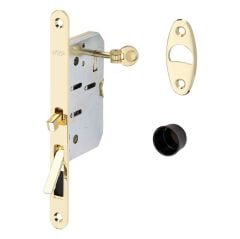 Kayar Kapı Kilidi Anahtarlı Pirinç Parlak