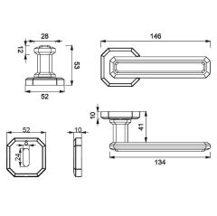 KING Kapı Kolu Seti Oda Siyah Mat