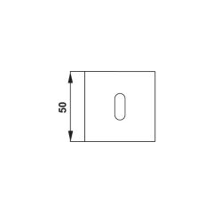 Hafele Kare Barelli Kapı Kolu Rozeti 50mm, Antik Bronz Renk