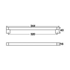 Hafele Mobilya Kulpu July 320mm Paslanmaz Çelik