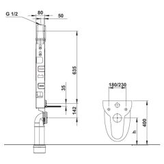 Hafele Gömme Rezervuar Seti Matto 01 Parlak Krom