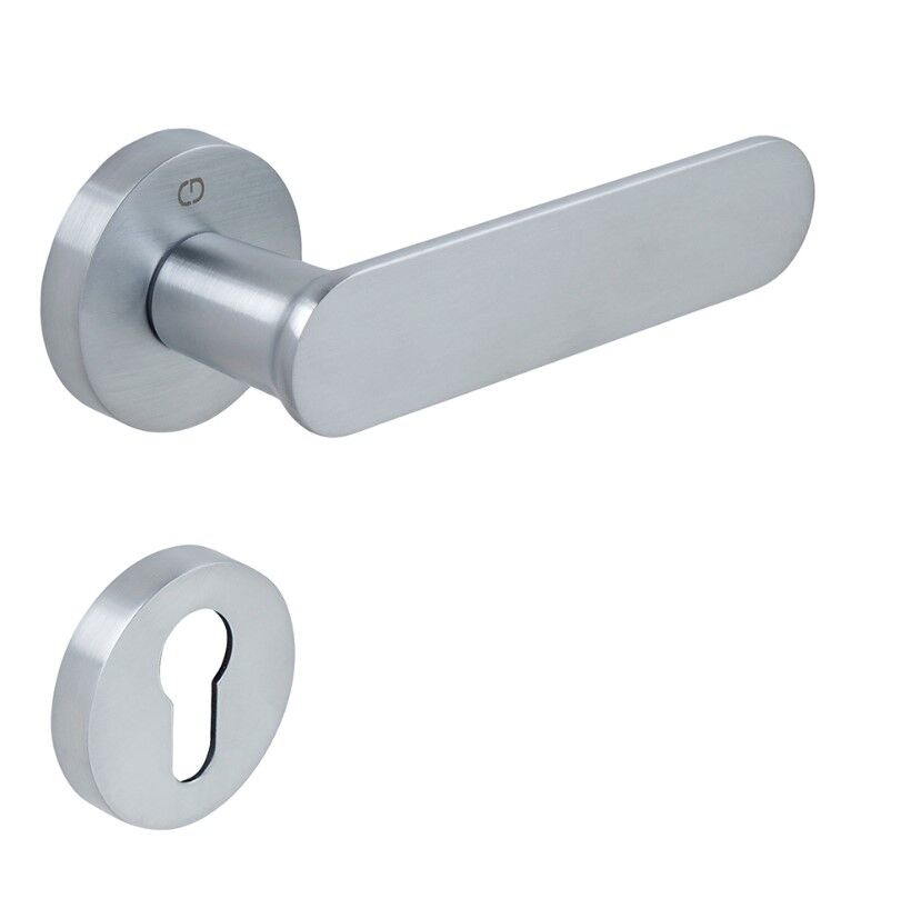 OVA Kapı Kolu Seti Yale Fırçalanmış Krom