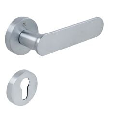 OVA Kapı Kolu Seti Yale Fırçalanmış Krom