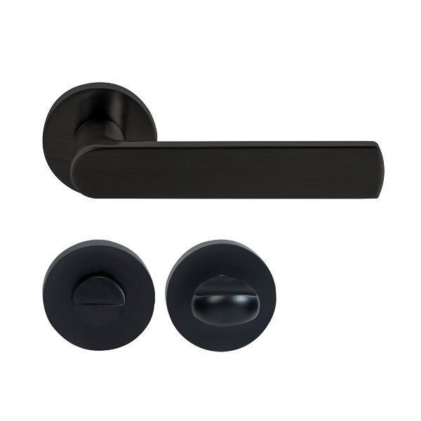 Hafele Kapı Kolu Seti Merit II Kol Seti WC Mat Siyah (50 Adet)