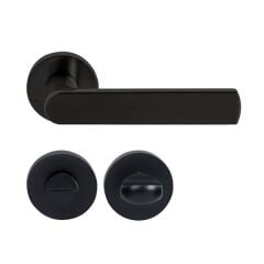 Hafele Kapı Kolu Seti Merit II Kol Seti WC Mat Siyah (50 Adet)