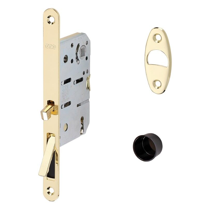 Kayar Kapı Kilidi WC Pirinç Parlak