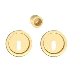 Kayar Kapı Kilit Rozet Seti Yuvarlak Oda Pirinç Parlak