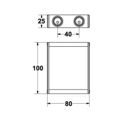 Hafele Destek Elemanı 80x100mm Parlak Krom Renk
