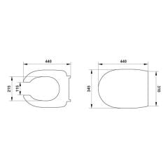 Hafele Klozet Kapağı Senza R (Duroplast) Parlak Beyaz Renk