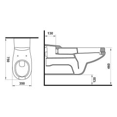 Hafele Asma Klozet Senza R75 Parlak Beyaz Renk