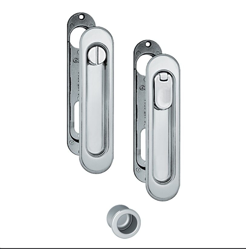 Kayar Kapı Kilit Rozet Seti Oval WC Krom Mat