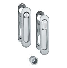 Kayar Kapı Kilit Rozet Seti Oval WC Krom Mat