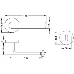 Hafele Kapı Kolu Seti Merit II Barelli Mat Nikel