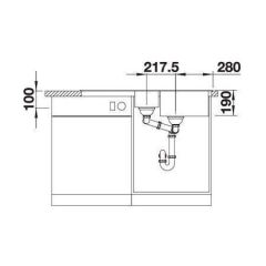 Blanco Granit Eviye Sona 6 S Tezgah Üstü 1,5 Göz Damlalıklı Volkan Gri