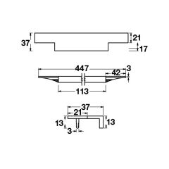 Hafele Profil Kulp Stairway2 447mm Parlak Krom