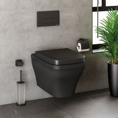 Hafele Asma Klozet Arena Wall S54 Mat Siyah Renk