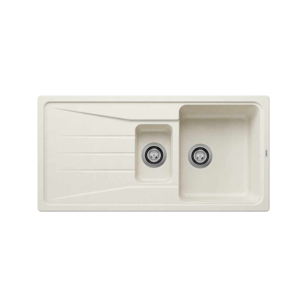 Blanco Granit Eviye Sona 6S Tezgah Üstü 1,5 Göz Damlalıklı Soft Beyaz