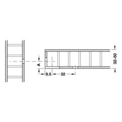 Hafele Rafix20 Hc Gövde 32-50mm (100 Adet), Kahve