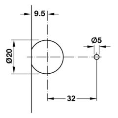 Hafele Rafix20 Hc Gövde 32-50mm (100 Adet), Kahve