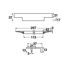 Hafele Profil Kulp Stairway2 247mm Parlak Krom