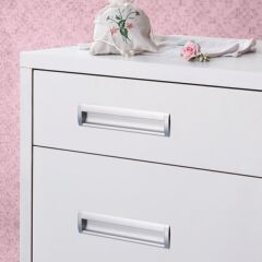 Hafele Gömme Kulp Abigail 128mm Mat Krom