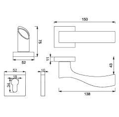 LIVA Kapı Kolu Seti Yale Krom Parlak
