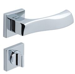 LIVA Kapı Kolu Seti WC Krom Parlak