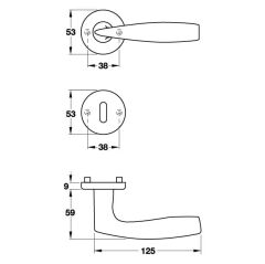 Hafele Kapı Kolu Seti Vitoria Barelli Parlak Krom