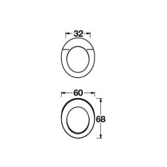 Hafele Düğme Kulp Tondo Jr. Parlak Pirinç