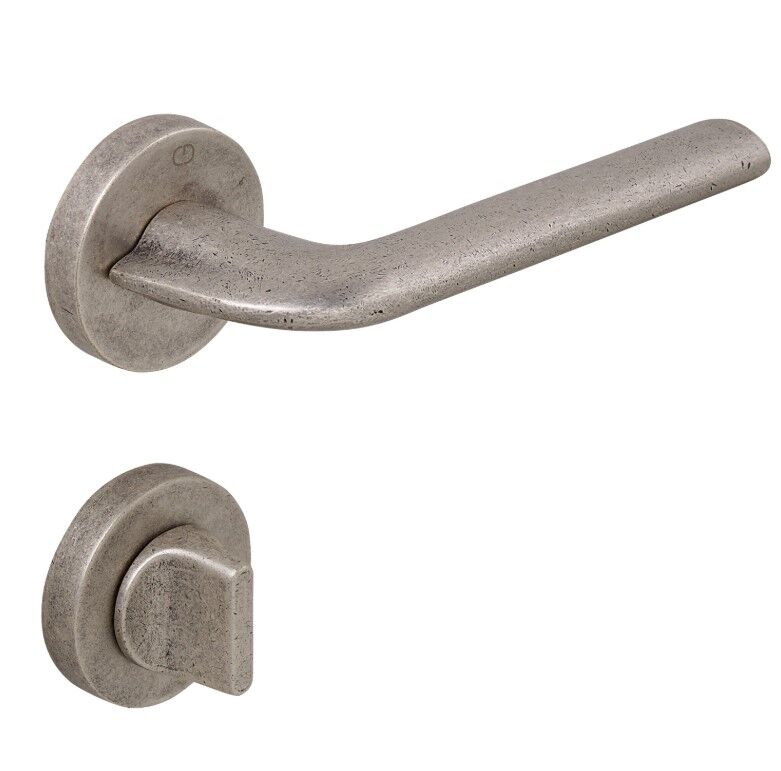 LUMA Kapı Kolu Seti WC Antik Gümüş