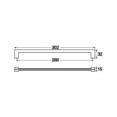 Hafele Mobilya Kulpu Rigid 288mm Parlak Krom