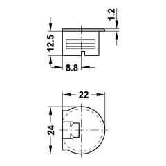 Hafele Rafix20 Tab Gövde 16mm Kahve (1000 Adet)