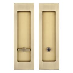 Kayar Kapı Kilit Rozet Seti Dikdörtgen WC Antik Pirinç Fırçalanmış